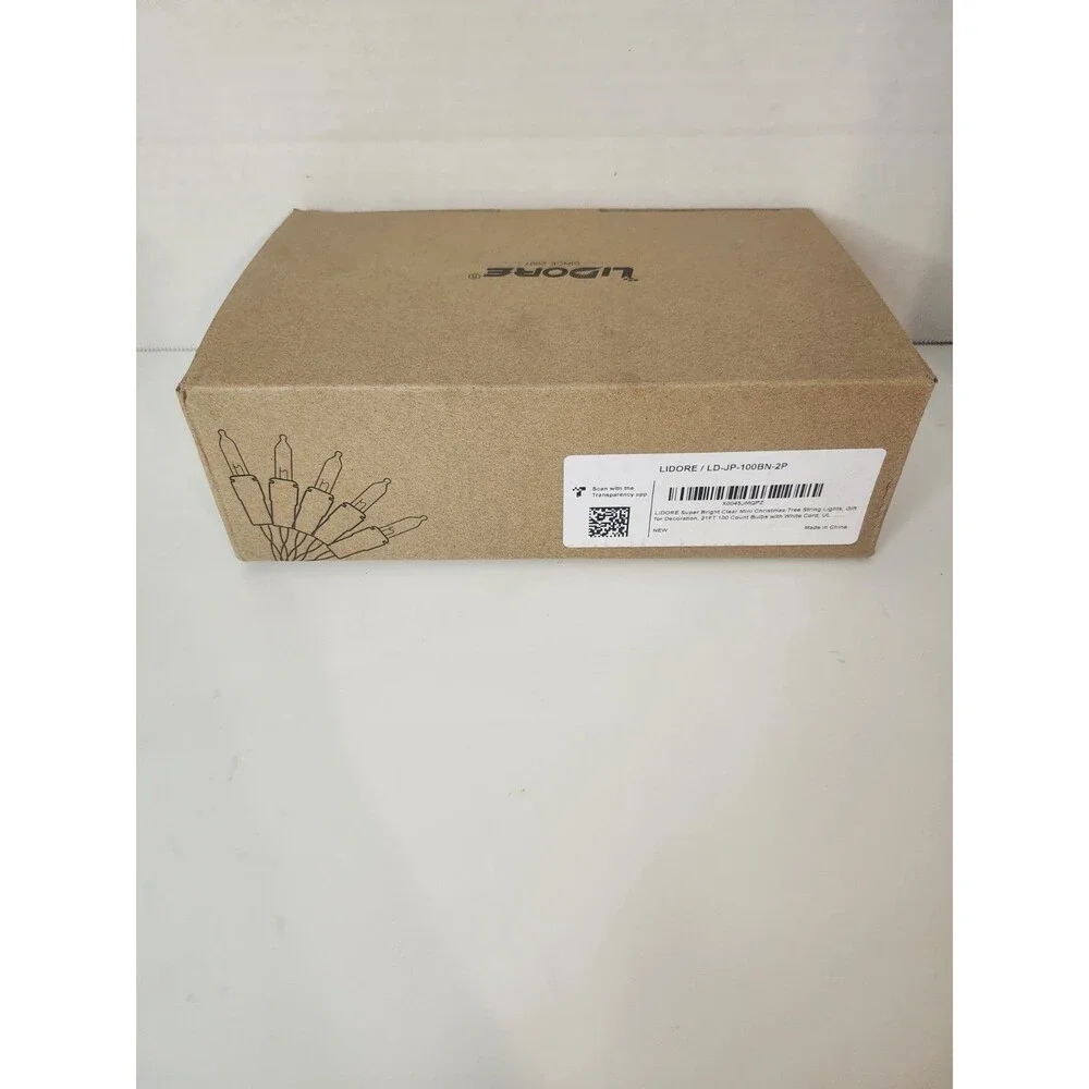 Clear Christmas Light Brown Wire String Light 21ft 100 Count Set Of 2